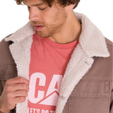 Chaqueta Manga Larga Unisex Sherpa Lined Work Taupe Cat