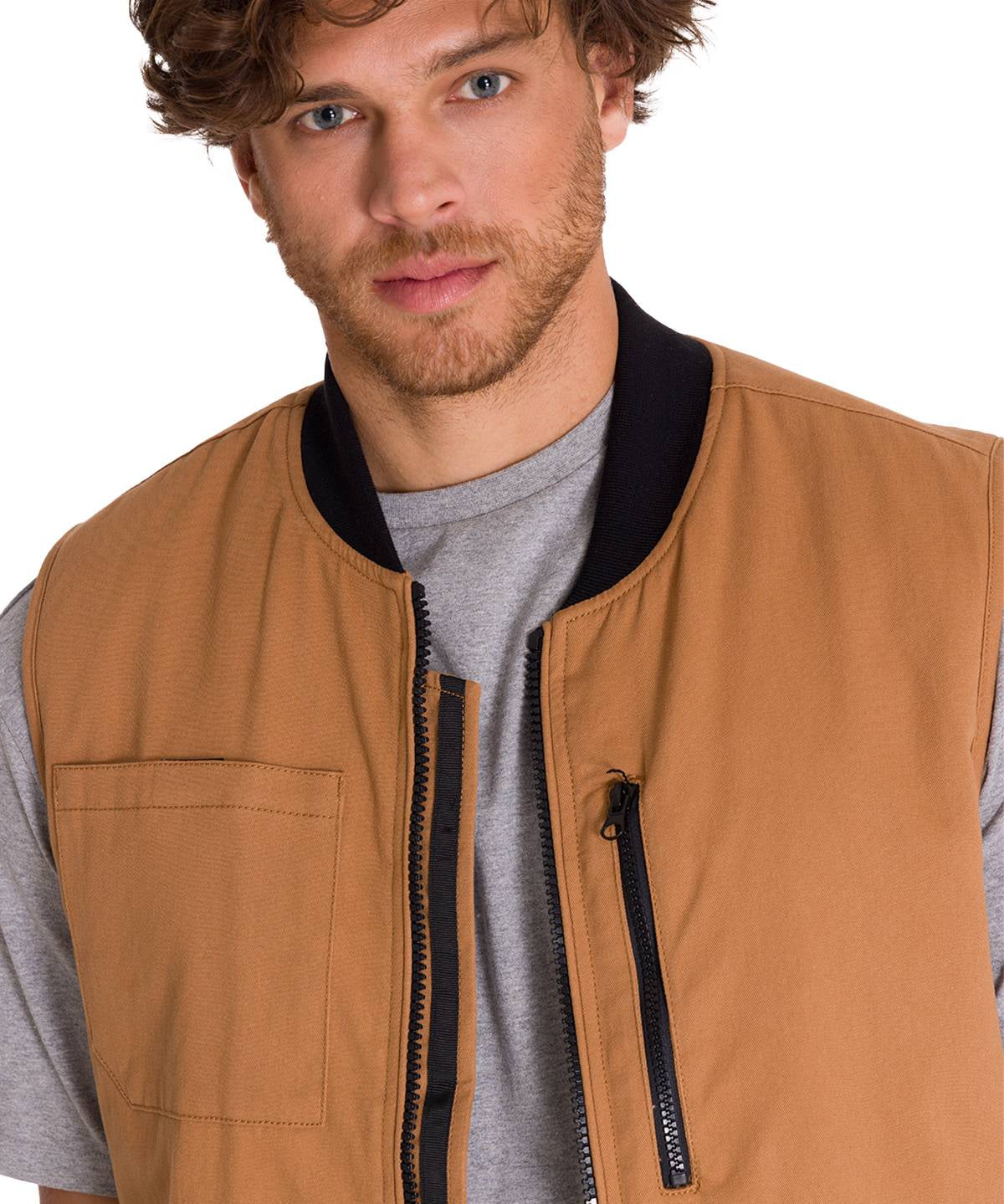 Chaqueta Sin Mangas Hombre UTILITY SHERPA LINED VEST Café Cat