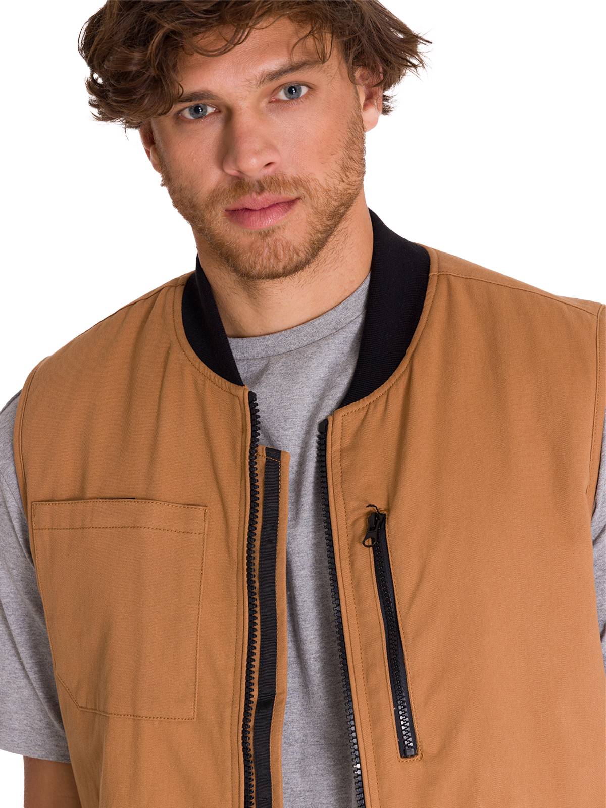 Chaqueta Sin Mangas Hombre UTILITY SHERPA LINED VEST Café Cat