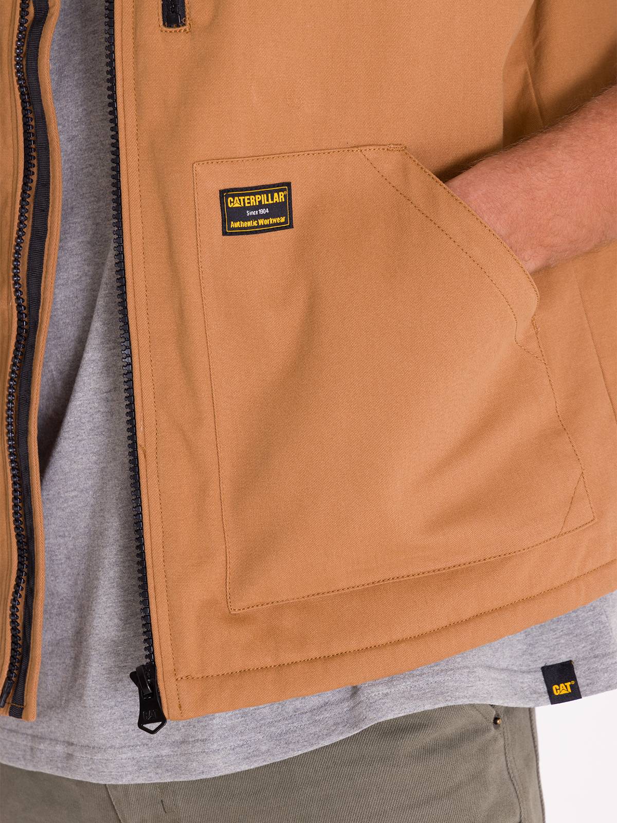 Chaqueta Sin Mangas Hombre UTILITY SHERPA LINED VEST Café Cat