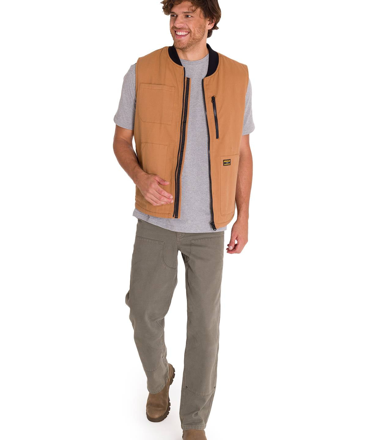 Chaqueta Sin Mangas Hombre UTILITY SHERPA LINED VEST Café Cat