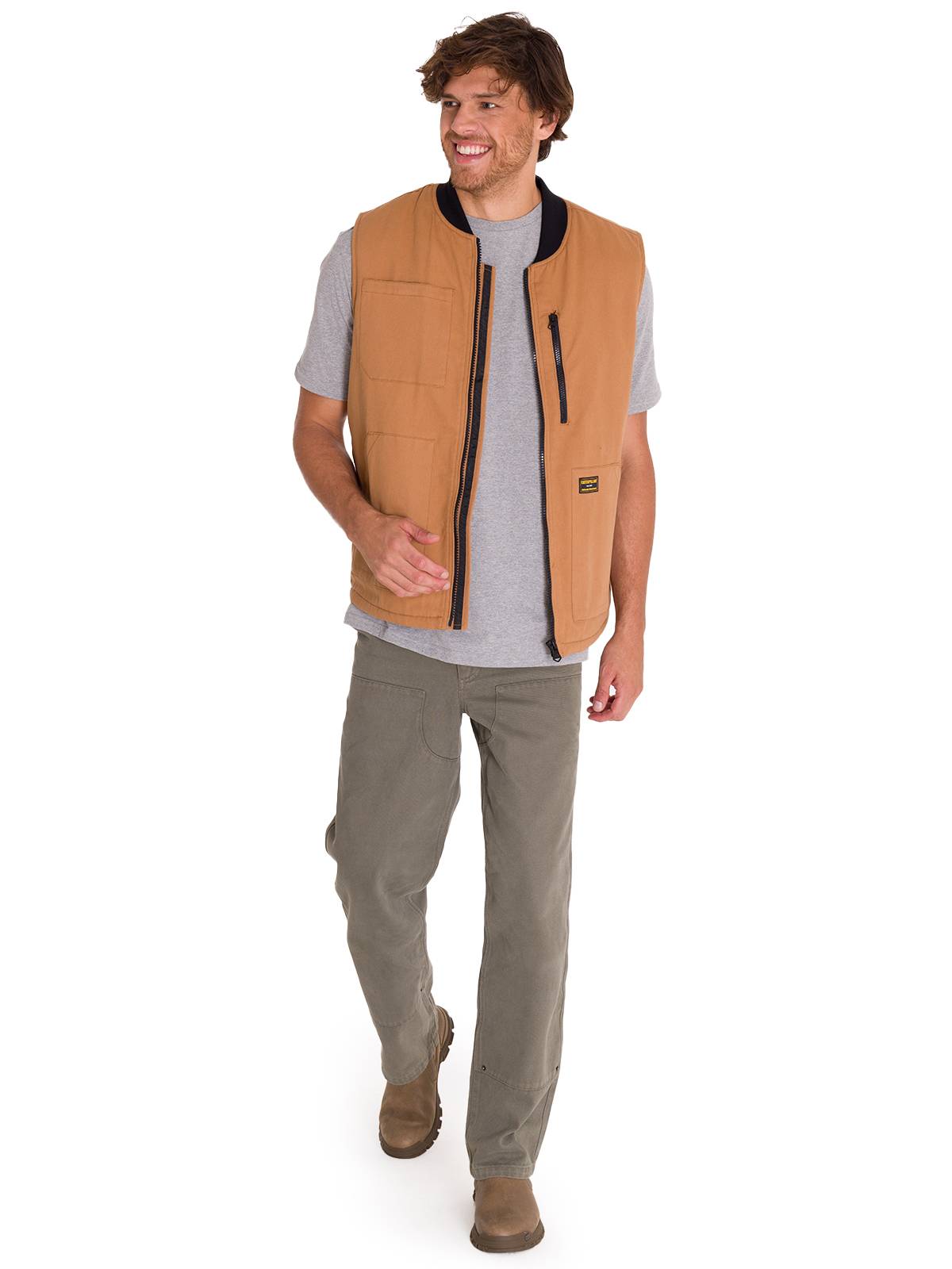 Chaqueta Sin Mangas Hombre UTILITY SHERPA LINED VEST Café Cat