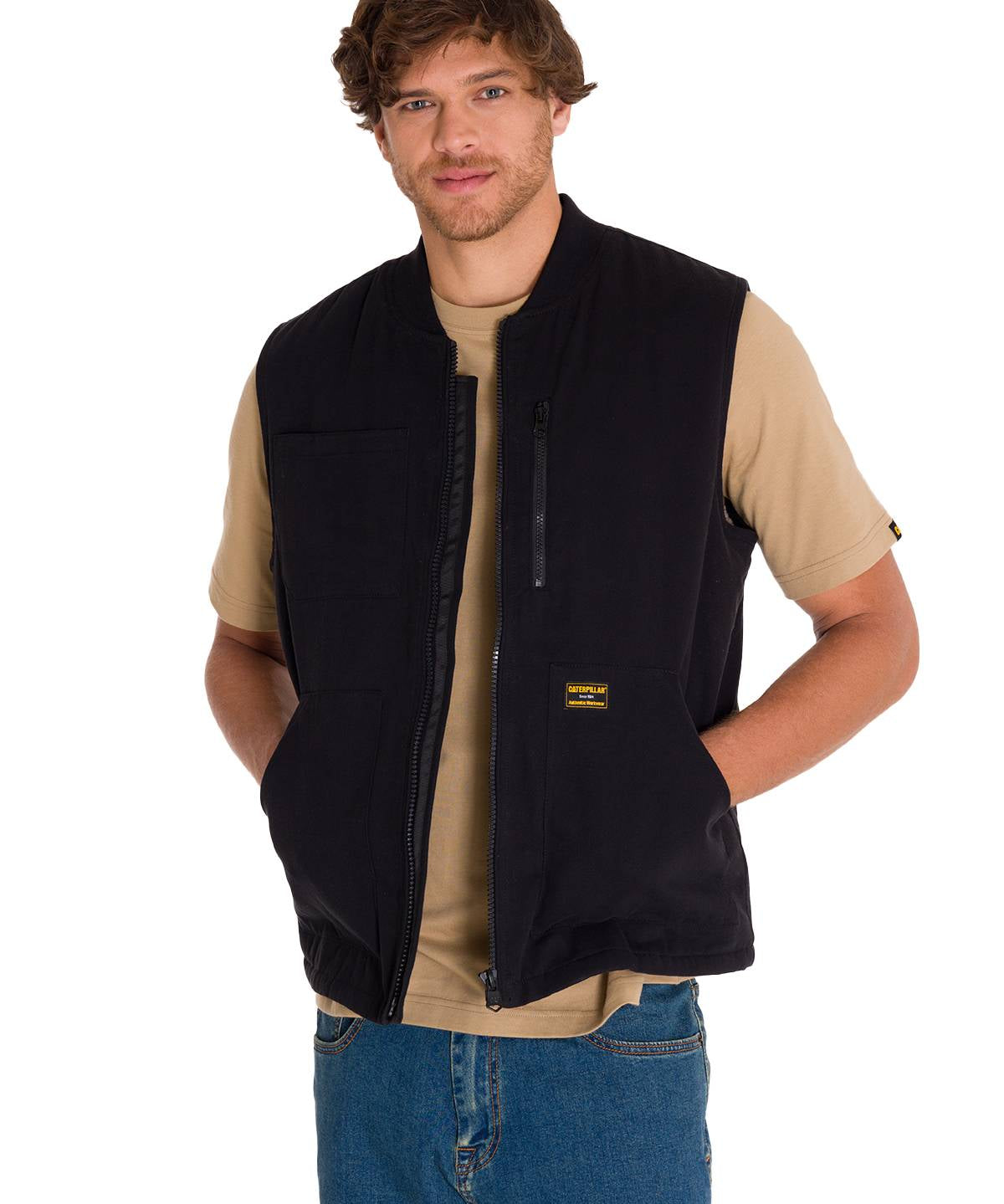 Chaqueta Sin Mangas Hombre UTILITY SHERPA LINED VEST Negra Cat