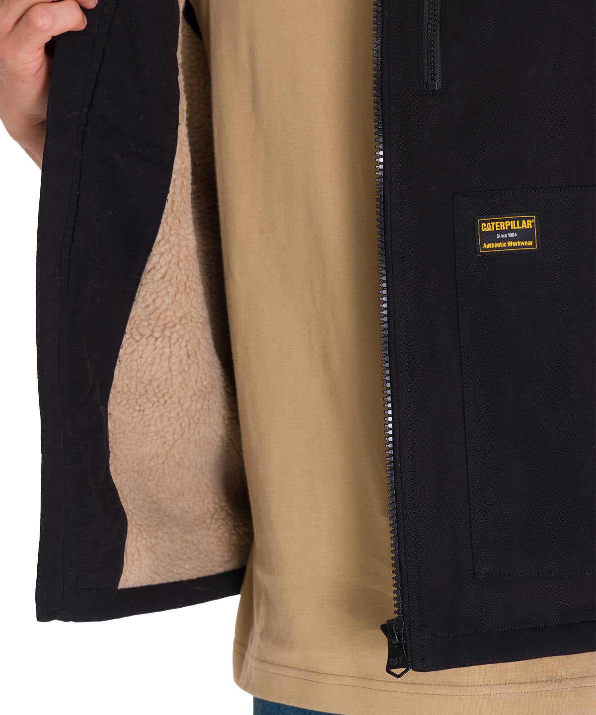 Chaqueta Sin Mangas Hombre UTILITY SHERPA LINED VEST Negra Cat