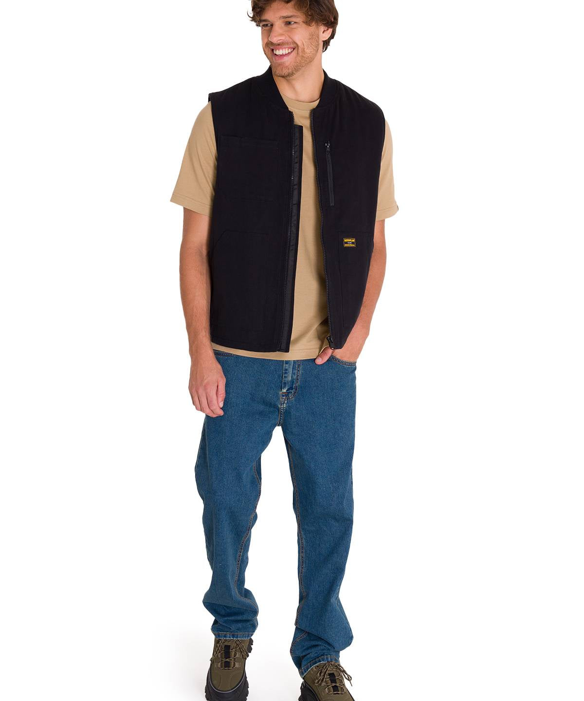 Chaqueta Sin Mangas Hombre UTILITY SHERPA LINED VEST Negra Cat