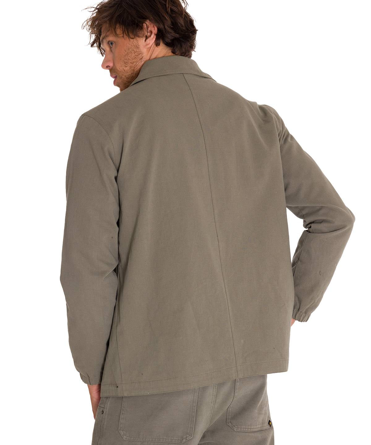 Chaqueta Manga Larga Hombre SNAP FRONT COACH Oliva Cat