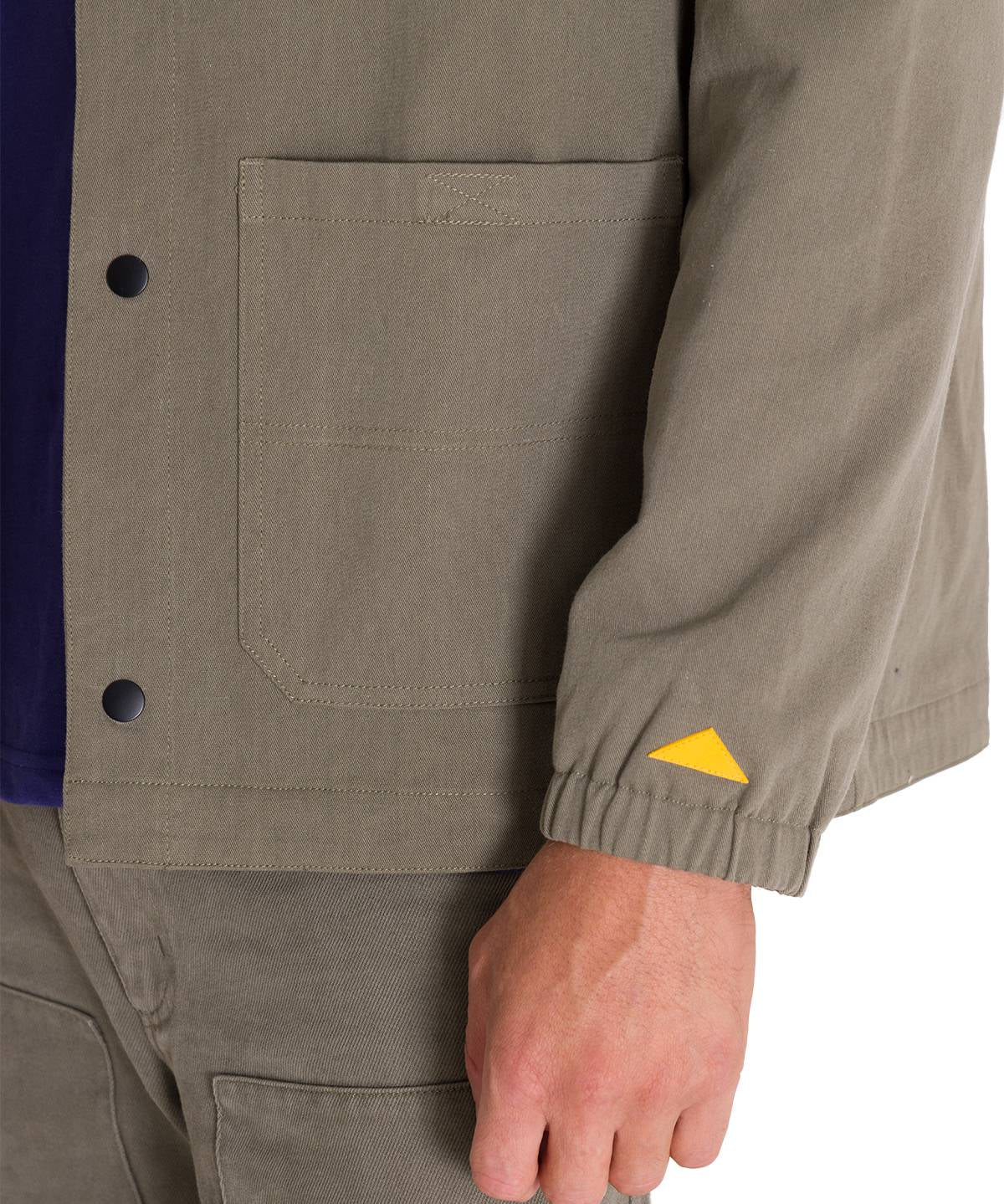 Chaqueta Manga Larga Hombre SNAP FRONT COACH Oliva Cat