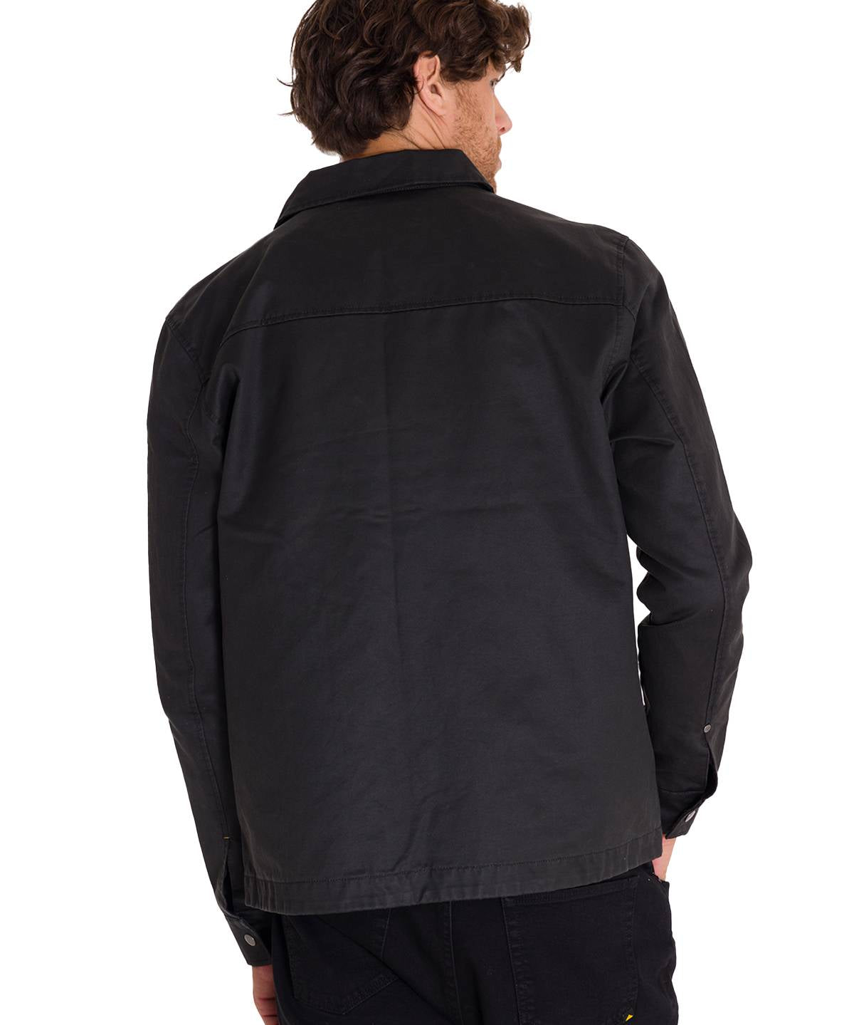 Chaqueta Manga Larga Hombre WAXED CHORE Negra Cat