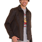 Chaqueta Manga Larga Hombre WAXED CHORE Café Oscura Cat