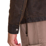 Chaqueta Manga Larga Hombre WAXED CHORE Café Oscura Cat