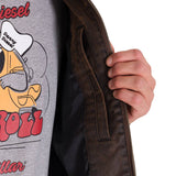 Chaqueta Manga Larga Hombre WAXED CHORE Café Oscura Cat