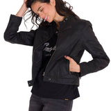 Chaqueta Manga Larga Casual Mujer WAXED MOTO Negra Cat