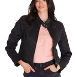 Chaqueta Manga Larga Casual Mujer WAXED MOTO Negra Cat