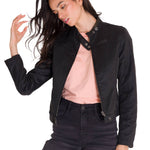 Chaqueta Manga Larga Casual Mujer WAXED MOTO Negra Cat