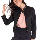 Chaqueta Manga Larga Casual Mujer WAXED MOTO Negra Cat