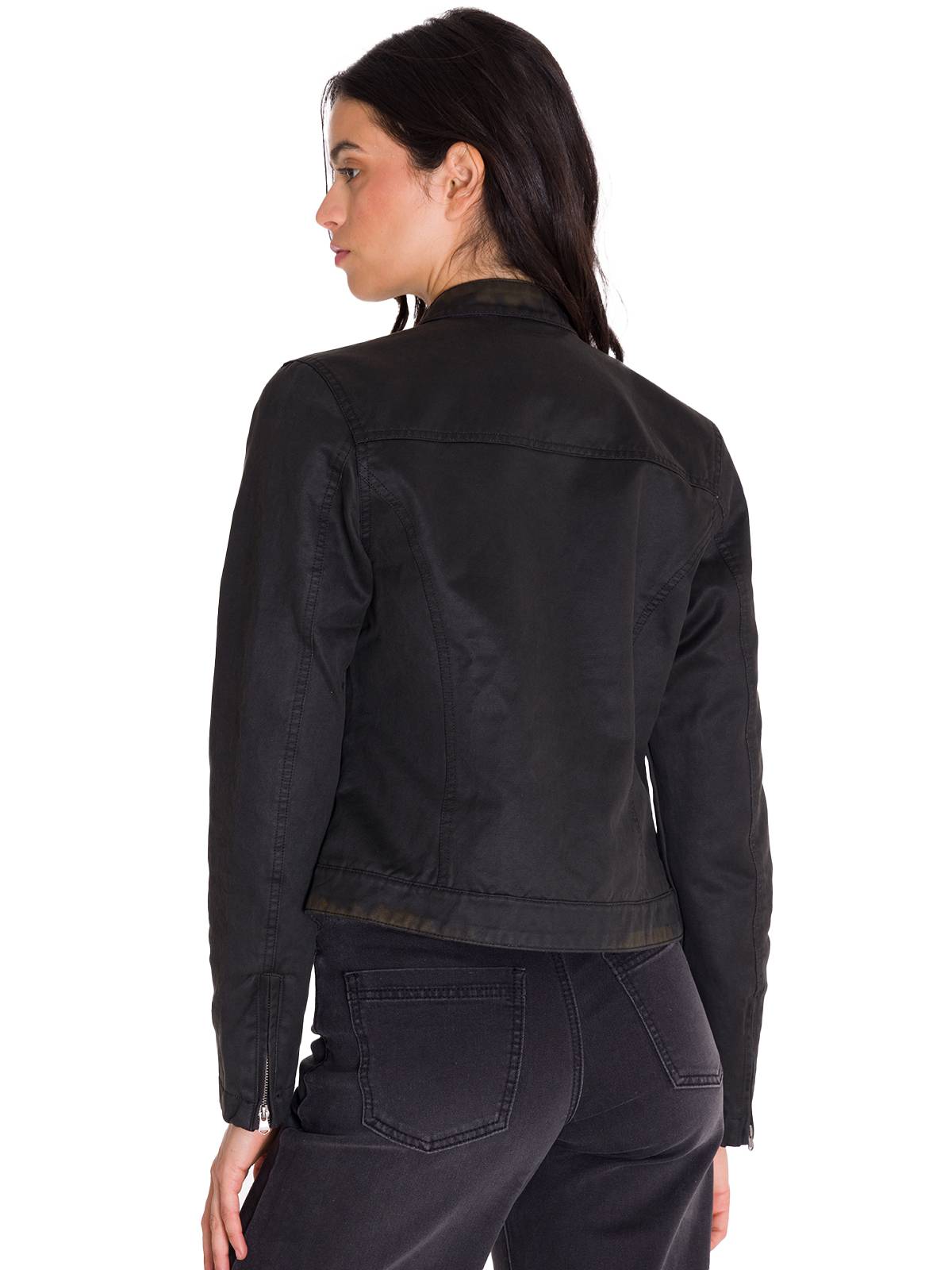 Chaqueta Manga Larga Casual Mujer WAXED MOTO Negra Cat