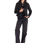 Chaqueta Manga Larga Casual Mujer WAXED MOTO Negra Cat
