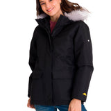 Chaqueta Manga Larga Casual Mujer MEDIUMWEIGHT INSULATED FAUX FUR HOODED Negra Cat