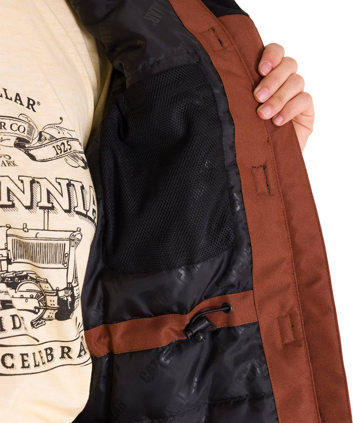 Chaqueta Manga Larga Casual Mujer MEDIUMWEIGHT INSULATED FAUX FUR HOODED Terracota Cat