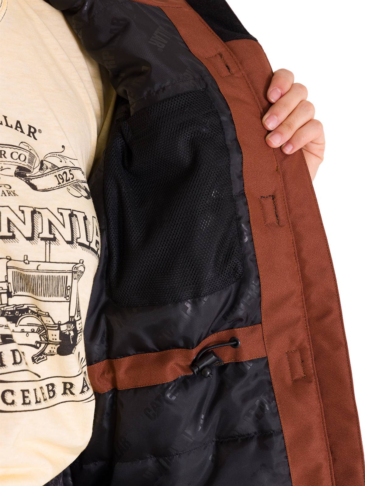 Chaqueta Manga Larga Casual Mujer MEDIUMWEIGHT INSULATED FAUX FUR HOODED Terracota Cat