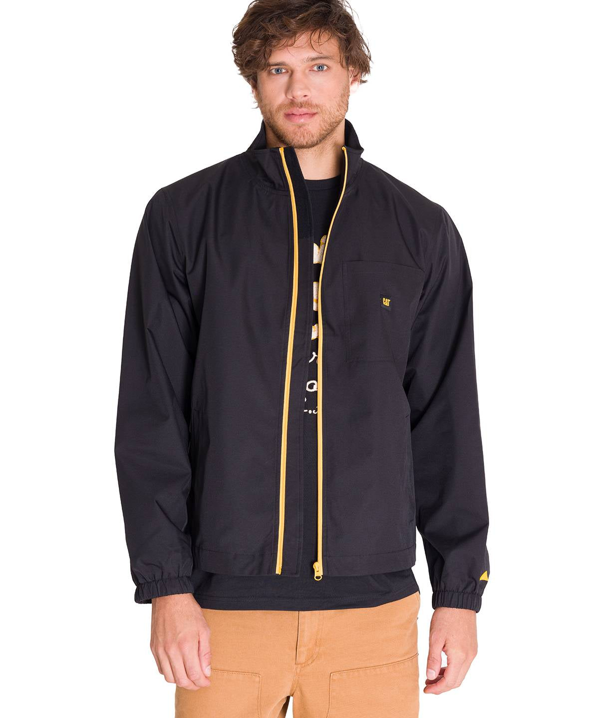 Chaqueta Manga Larga Hombre ZIP FRONT CENTENNIAL Negra Cat