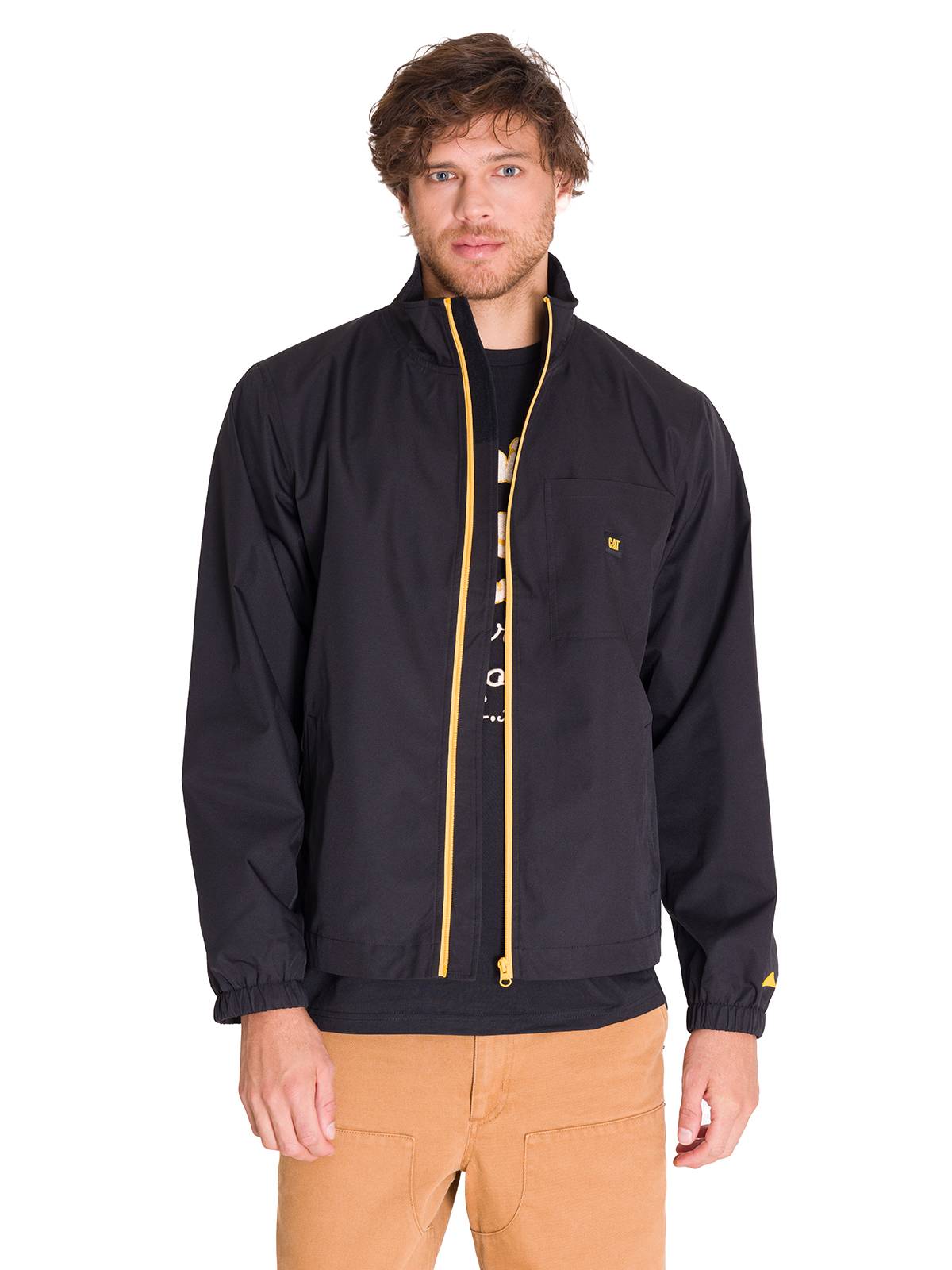 Chaqueta Manga Larga Hombre ZIP FRONT CENTENNIAL Negra Cat