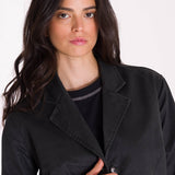 Blazer Manga Larga Mujer WAXED TWI RELAXED CHORE Negro Cat