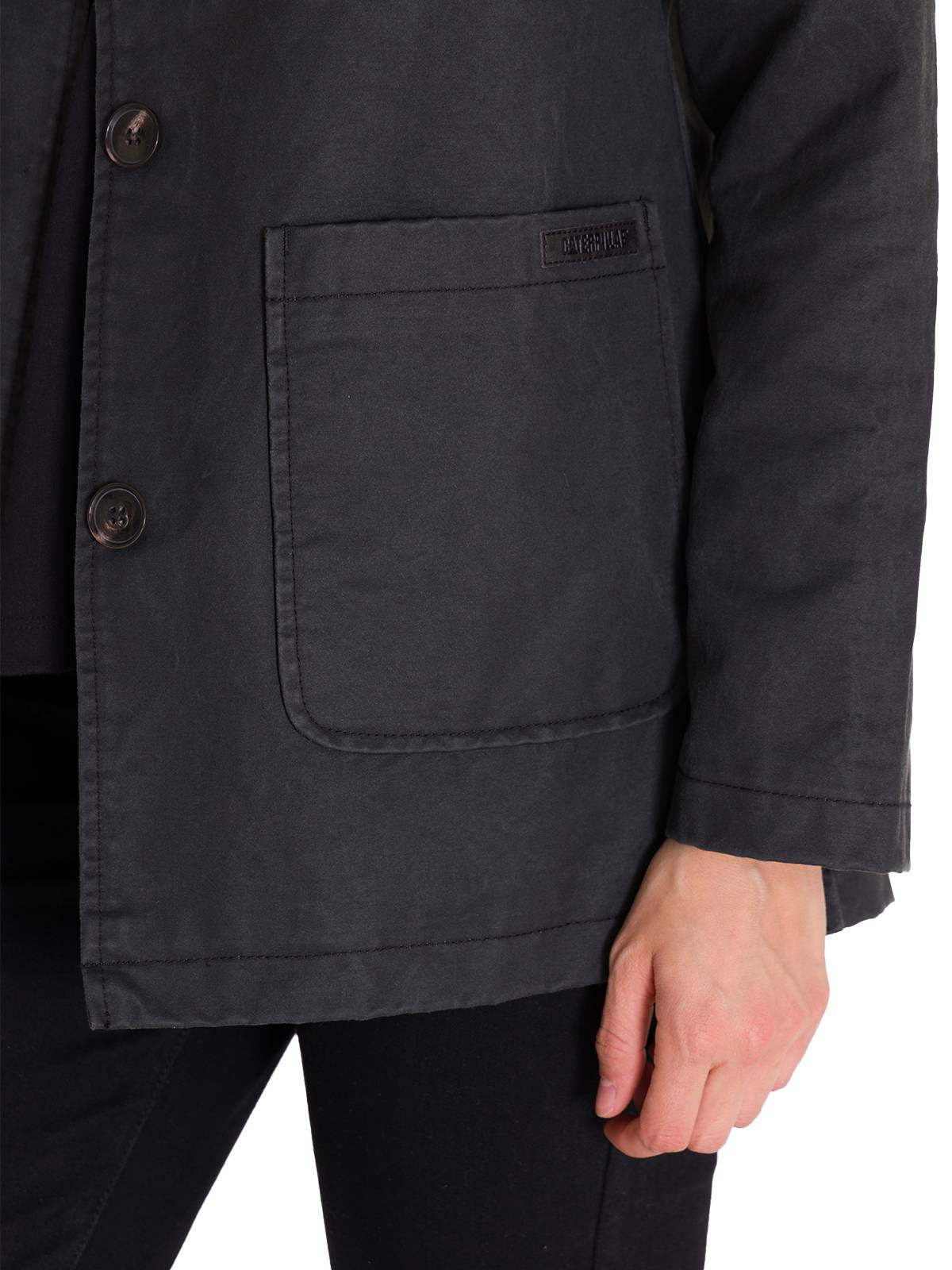 Blazer Manga Larga Mujer WAXED TWI RELAXED CHORE Negro Cat