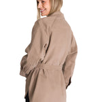 Chaqueta Larga Mujer Tie Waist Café CAT