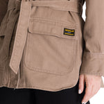 Chaqueta Larga Mujer Tie Waist Café CAT