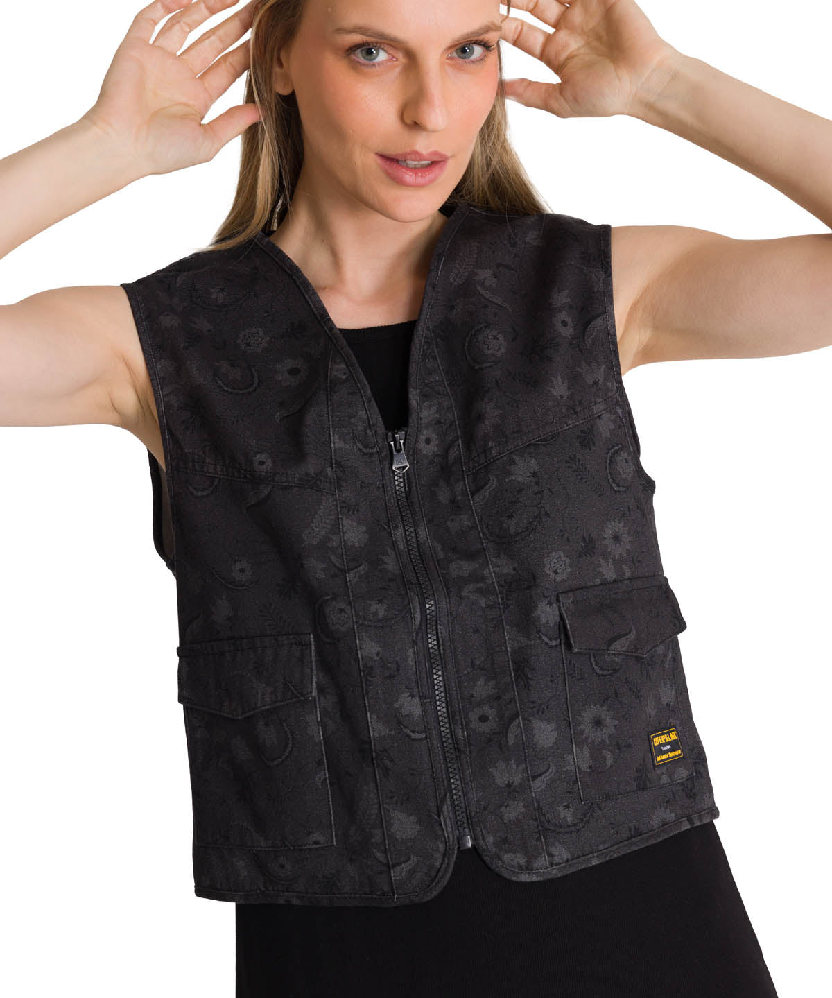 Chaqueta Sin Mangas Mujer Utility Vest Negro CAT