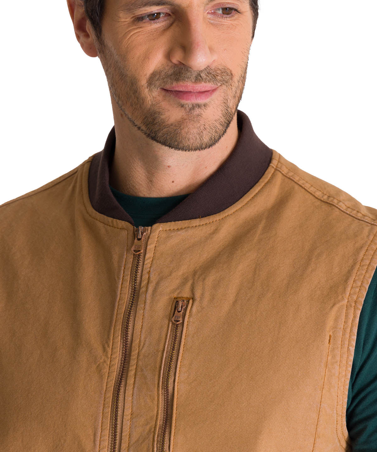 Chaqueta Sin Mangas Hombre Utility Beige CAT