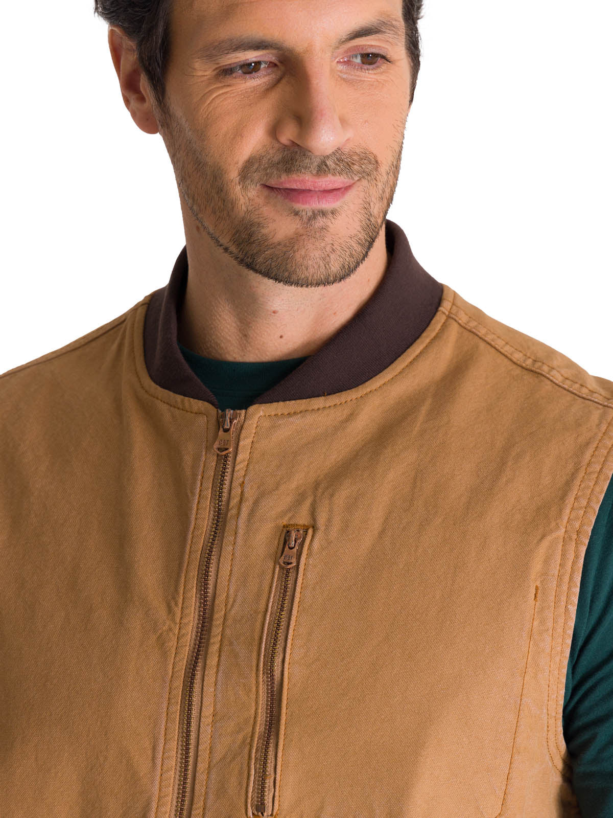 Chaqueta Sin Mangas Hombre Utility Beige CAT