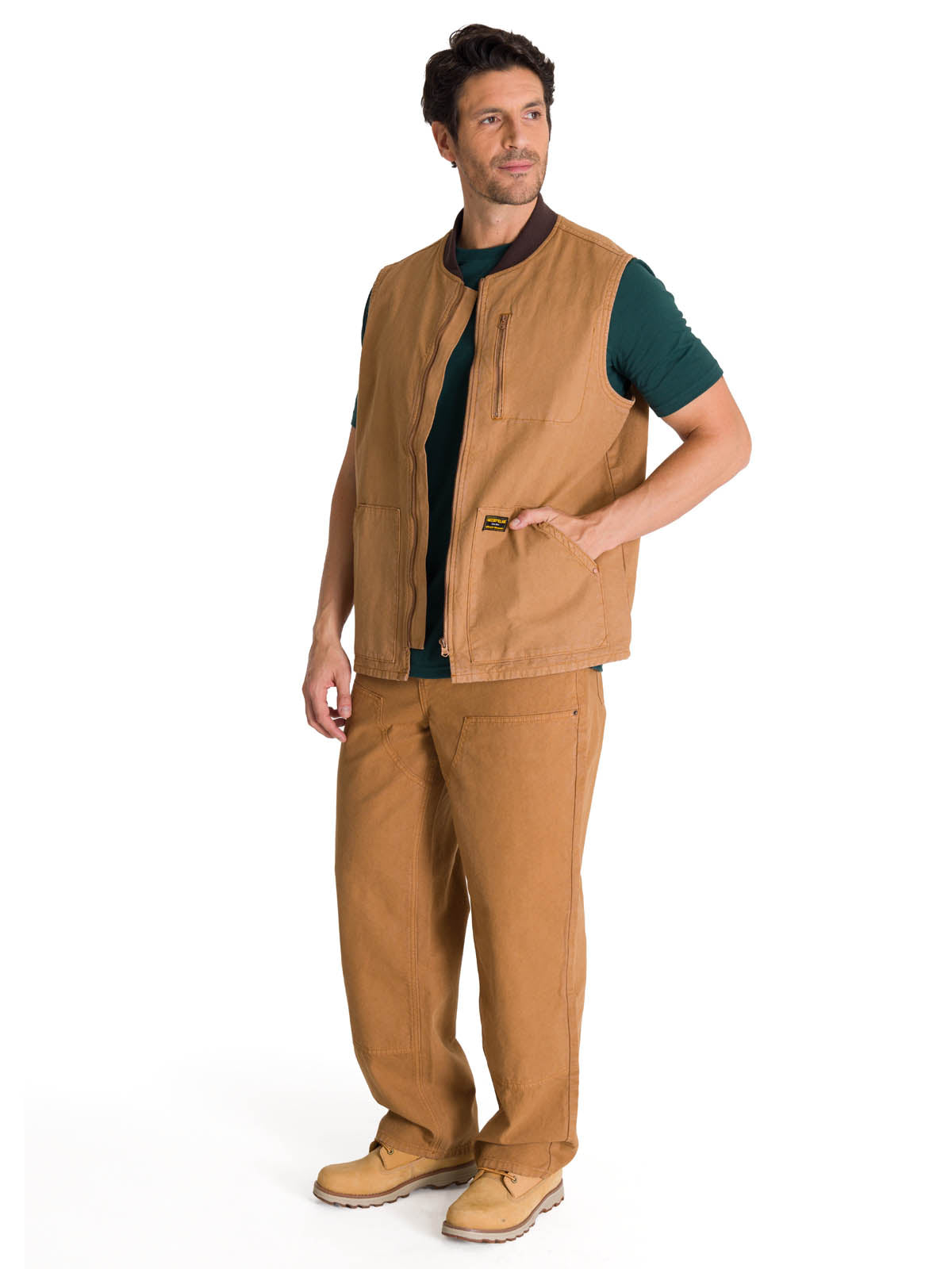 Chaqueta Sin Mangas Hombre Utility Beige CAT