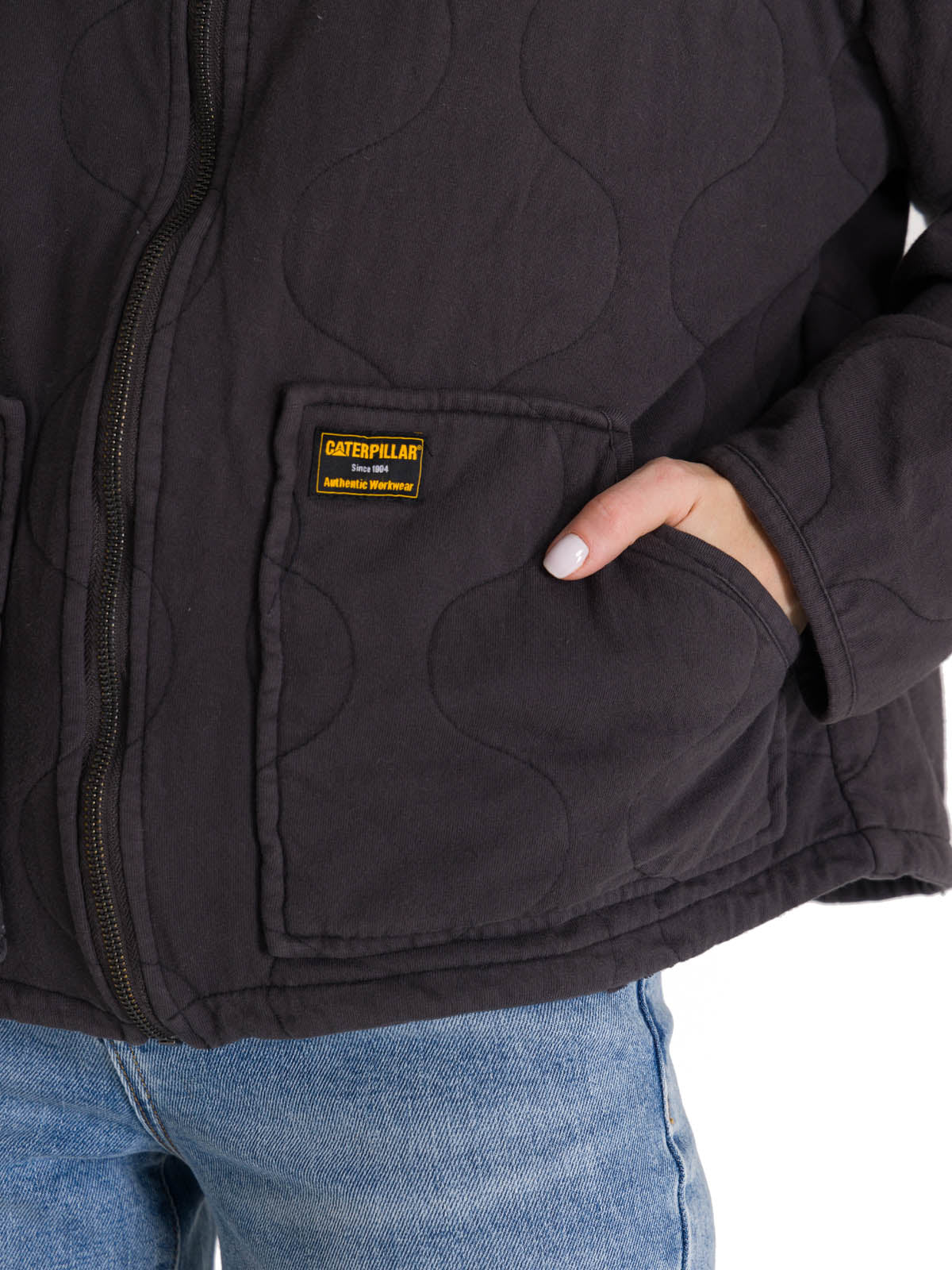 Chaqueta Mujer Cozy Quilted Oversized Azul CAT