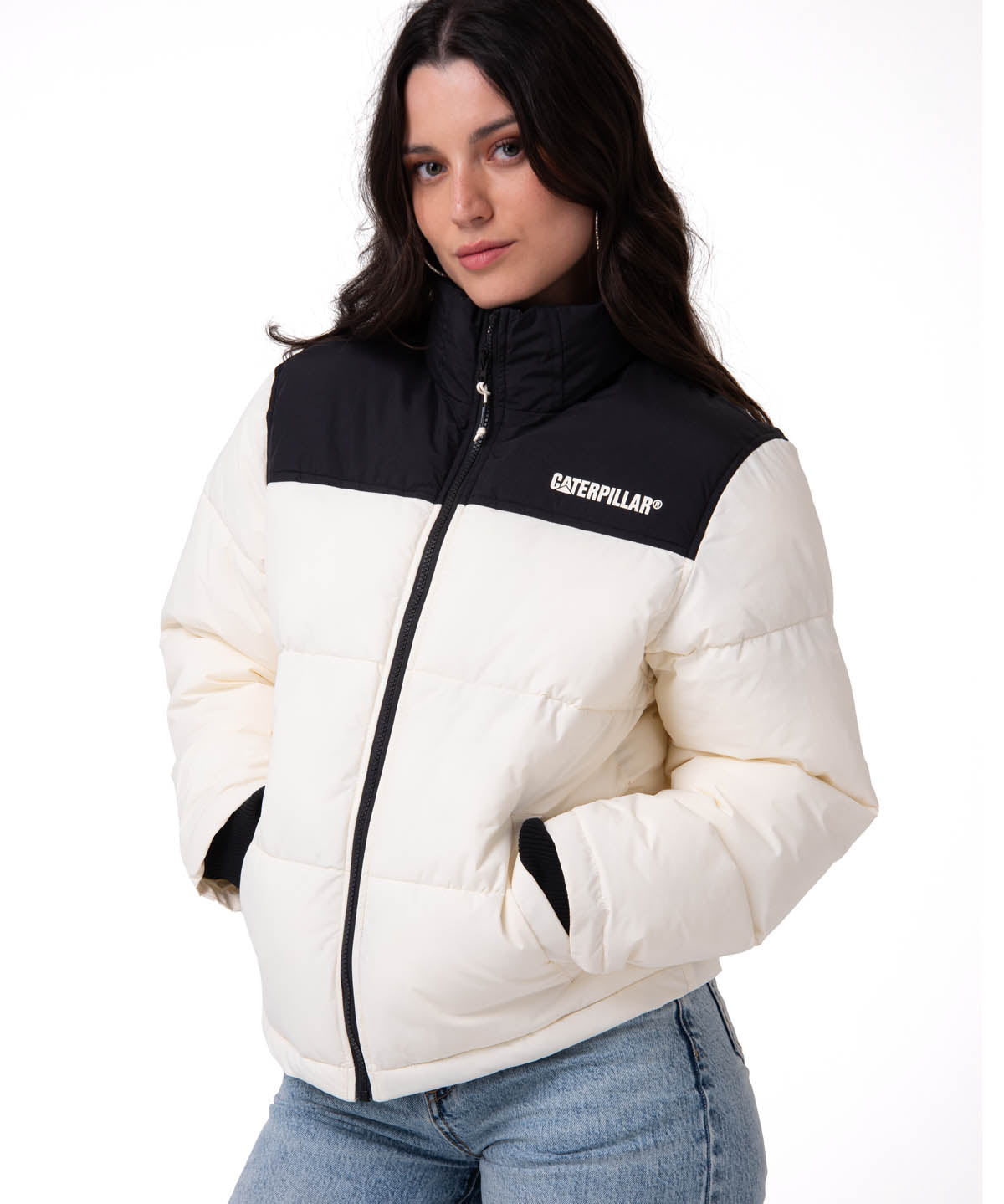 Parka Manga Larga Mujer Heavyweight Insulation Blanco CAT
