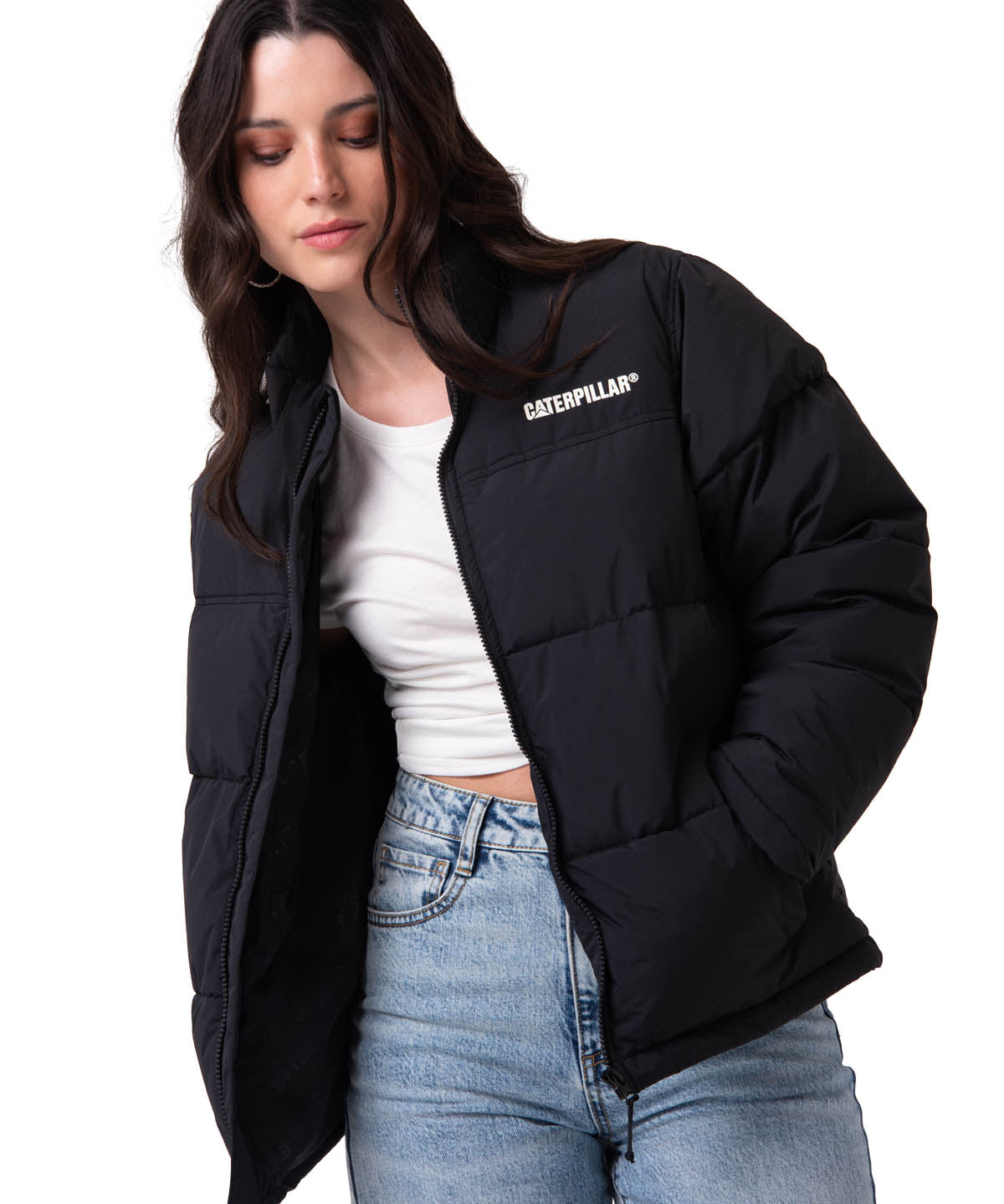 Parka Manga Larga Mujer Heavyweight Insulation Negro CAT