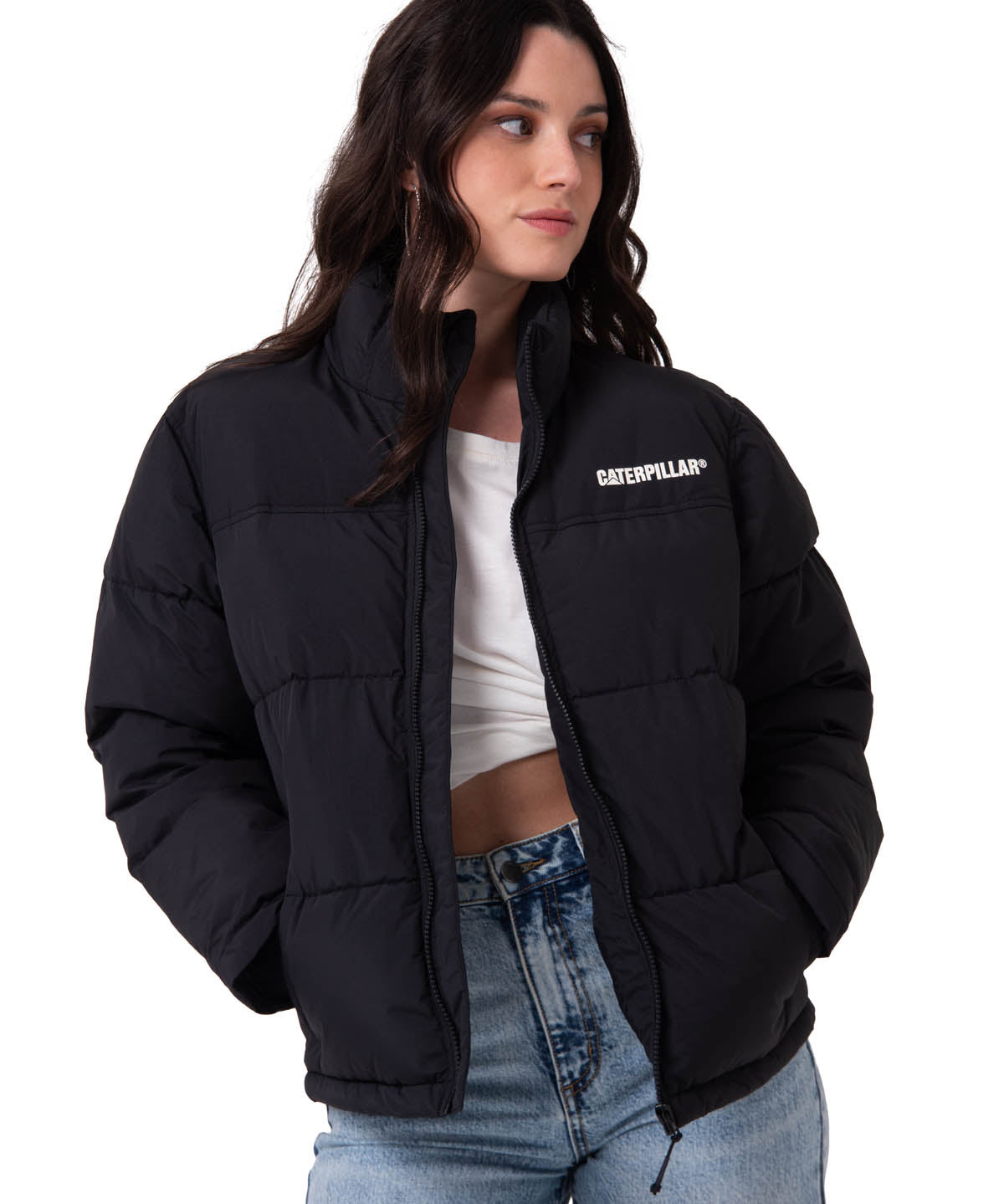 Parka Manga Larga Mujer Heavyweight Insulation Negro CAT