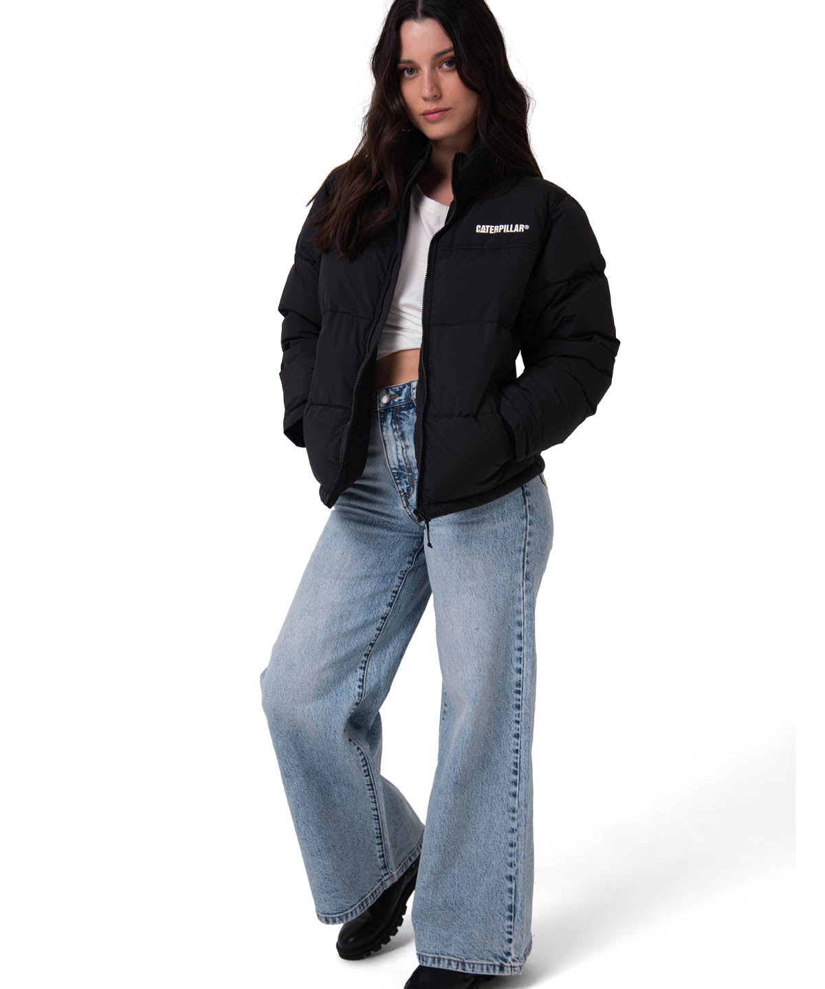 Parka Manga Larga Mujer Heavyweight Insulation Negro CAT