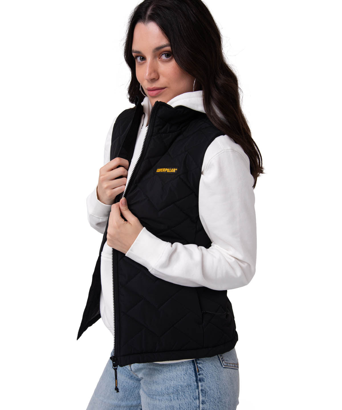 Parka Sin Mangas Mujer Mediumweight Negro CAT