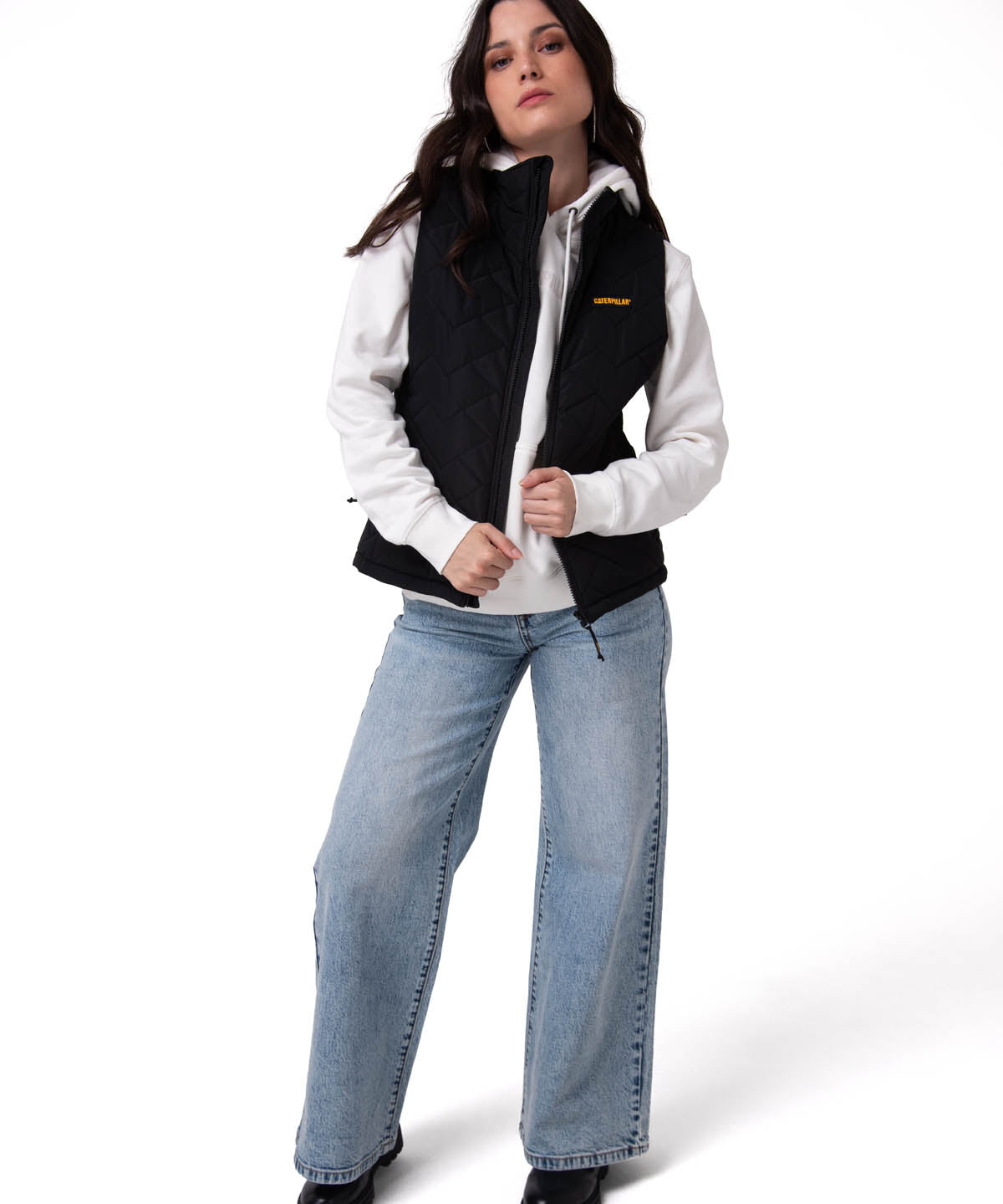 Parka Sin Mangas Mujer Mediumweight Negro CAT