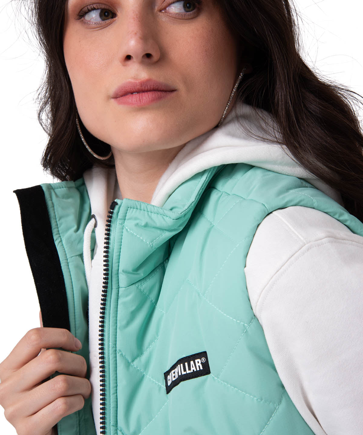 Parka Sin Mangas Mujer Mediumweight Verde CAT