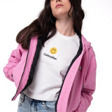 Parka Manga Larga Mujer Canvas Insulation Rosa Cat