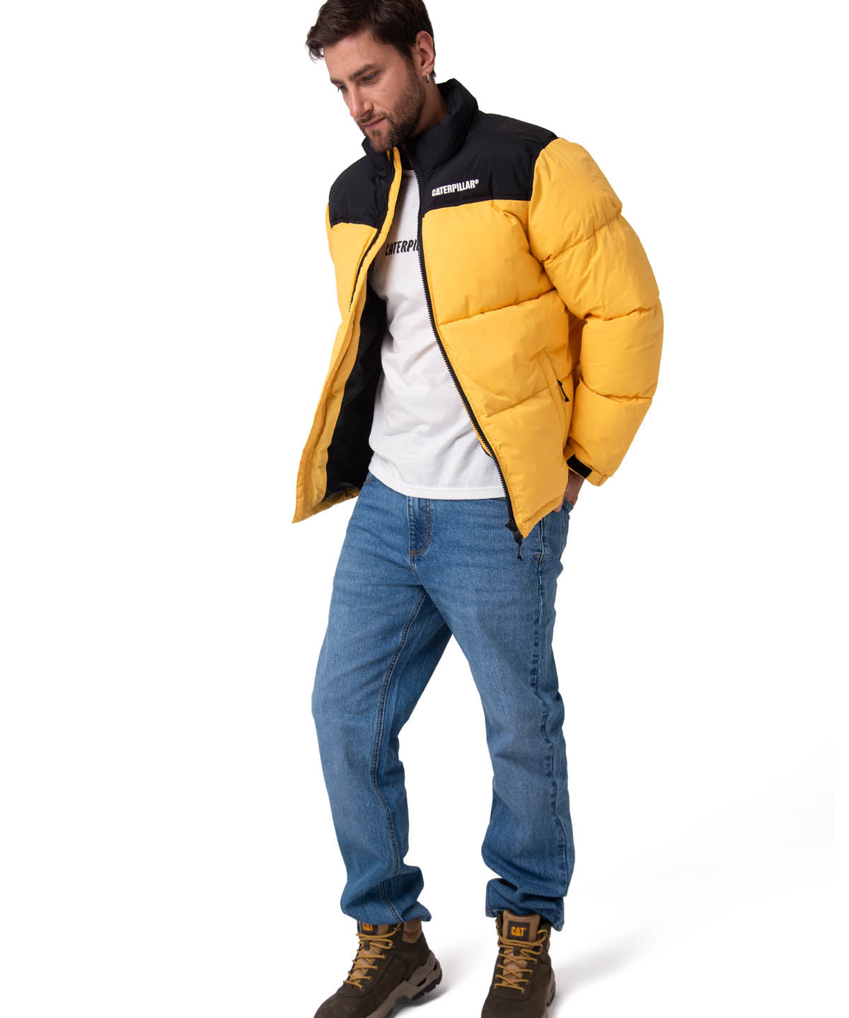Parka Manga Larga Hombre Heavyweight Insulation Amarillo CAT