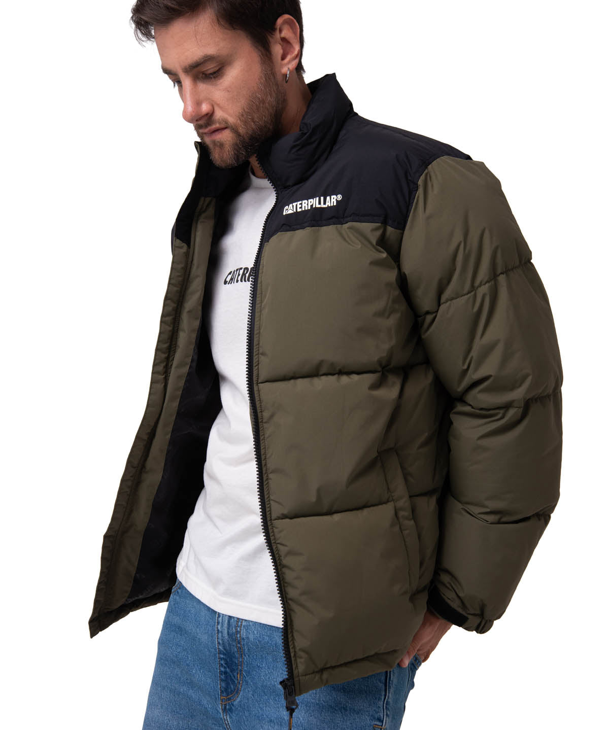 Parka Manga Larga Hombre Heavyweight Insulation Verde CAT