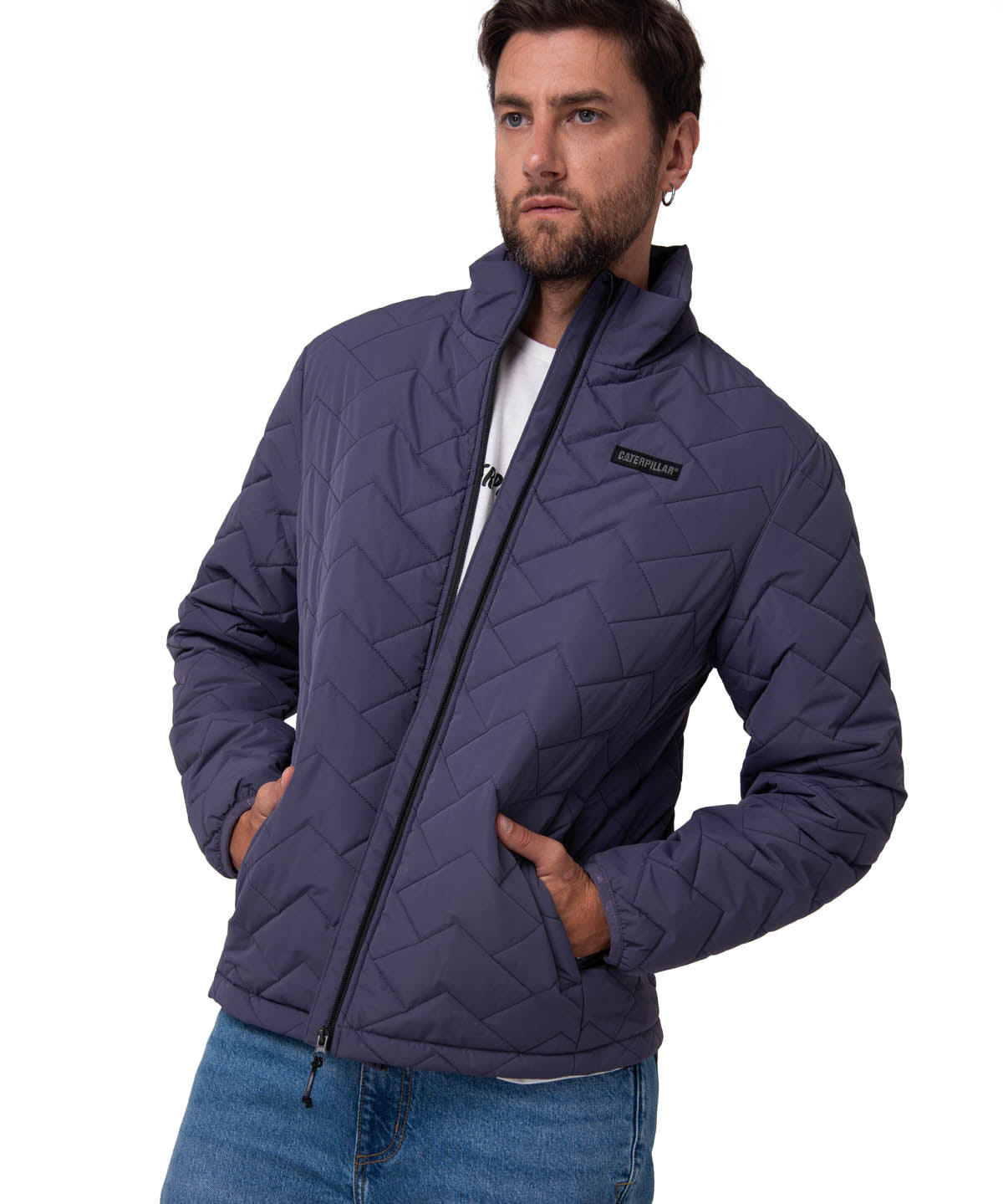 Parka Manga Larga Hombre Mediumweight Insulated Azul Cat