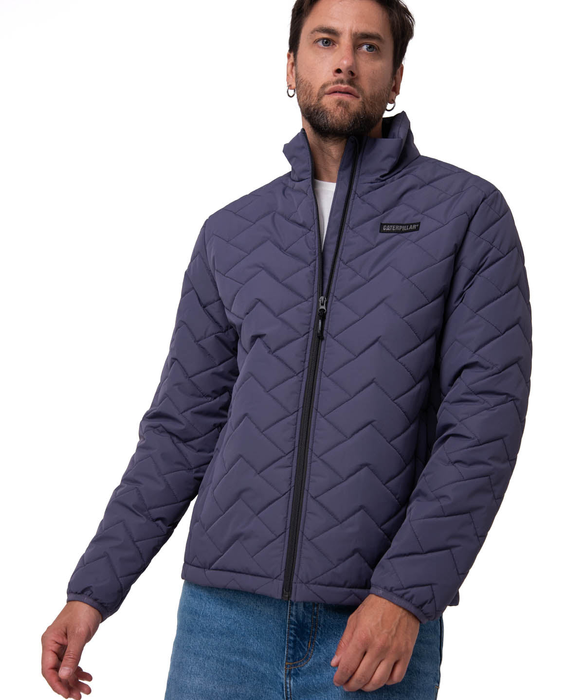 Parka Manga Larga Hombre Mediumweight Insulated Azul Cat