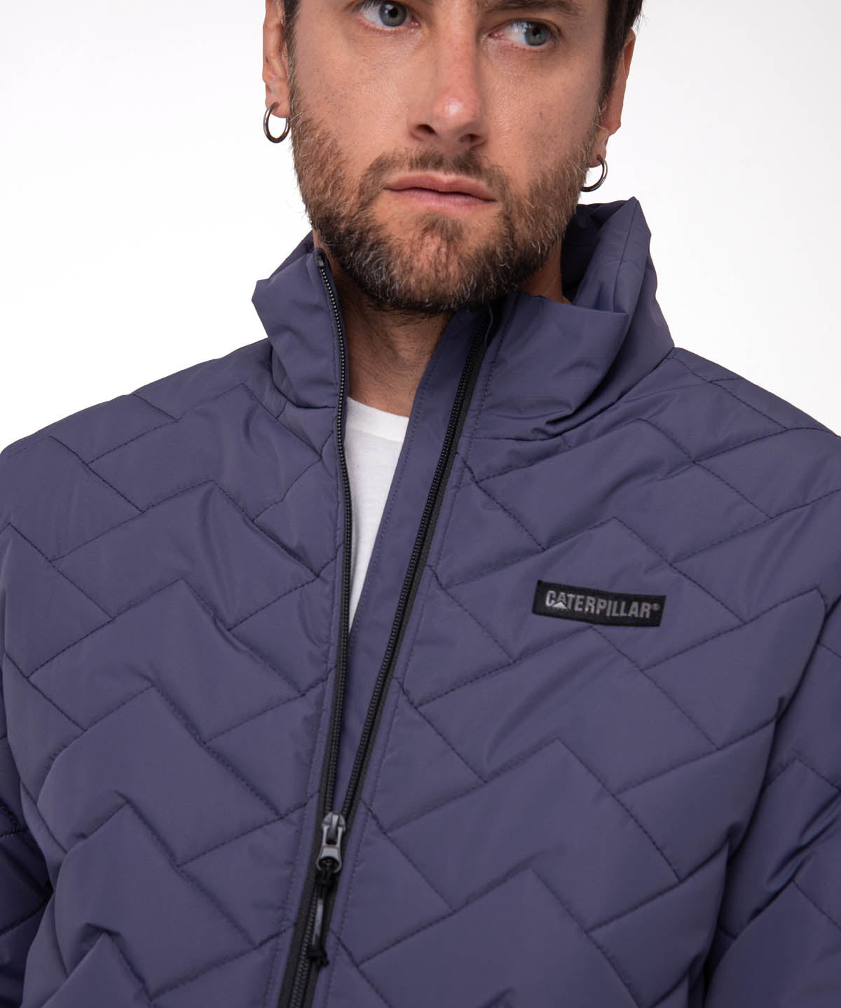 Parka Manga Larga Hombre Mediumweight Insulated Azul Cat