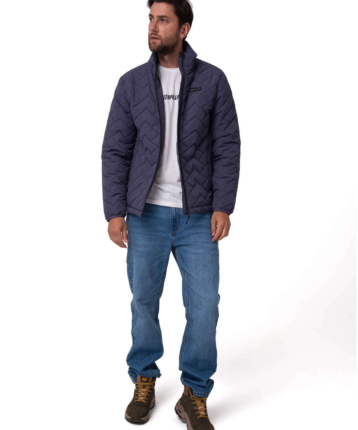 Parka Manga Larga Hombre Mediumweight Insulated Azul Cat