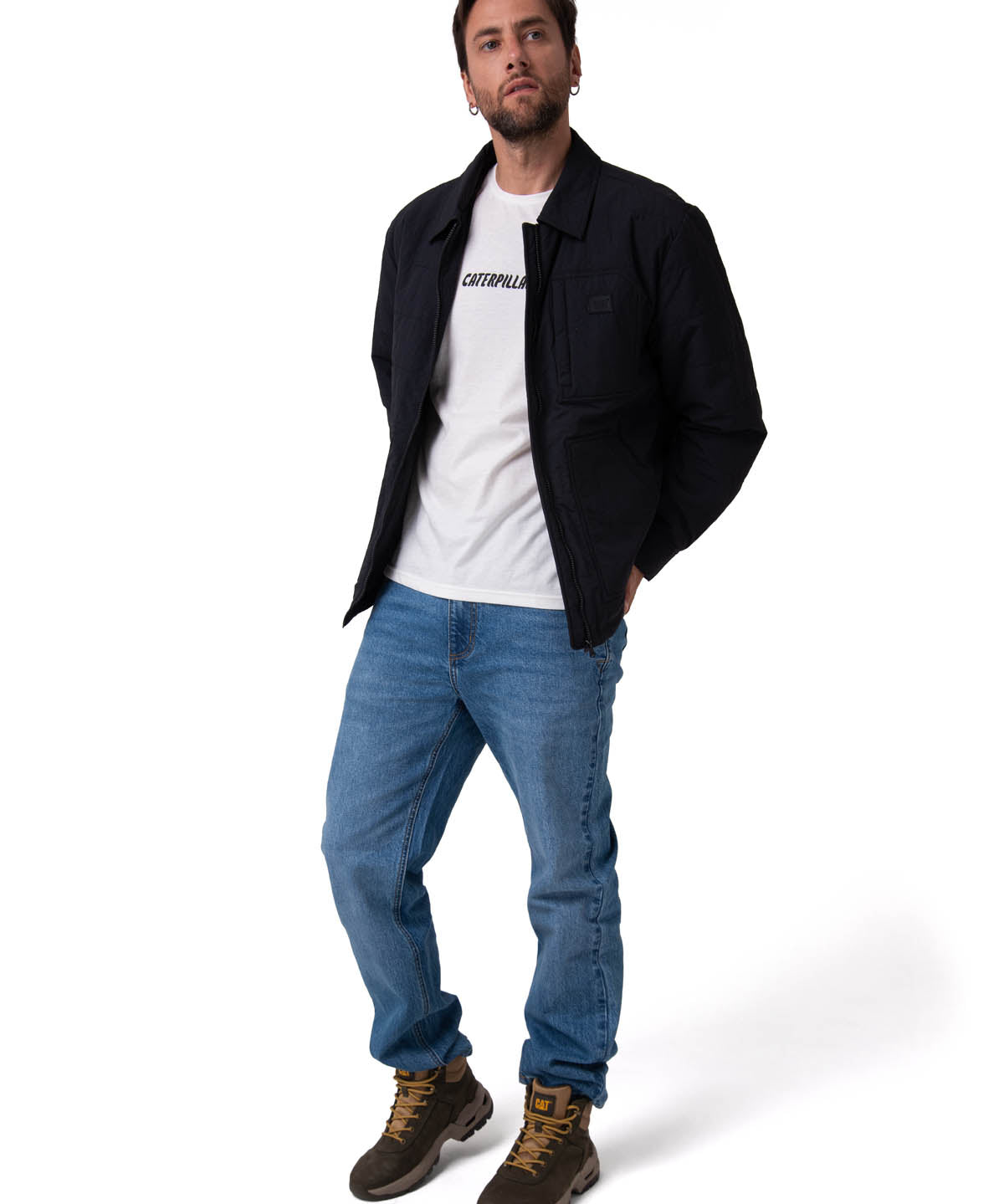 Chaqueta Manga Larga Hombre Work Jacket Negro Cat